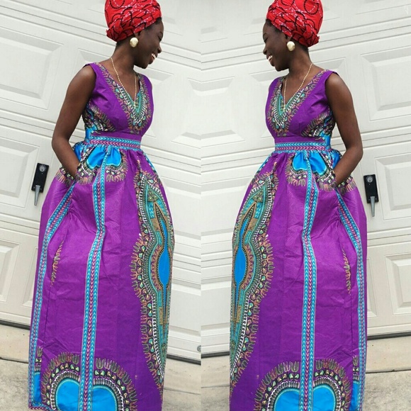 Veroex Dresses & Skirts - Women African print full length maxi dress